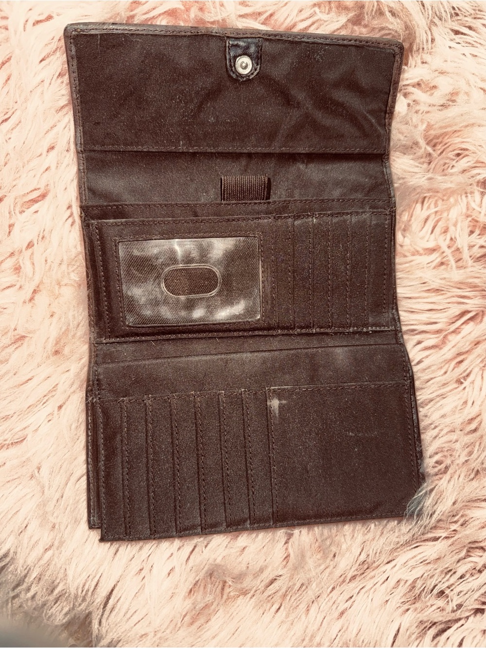 Fossil Dark Brown Leather Fold Wallet - Picture 2 of 3